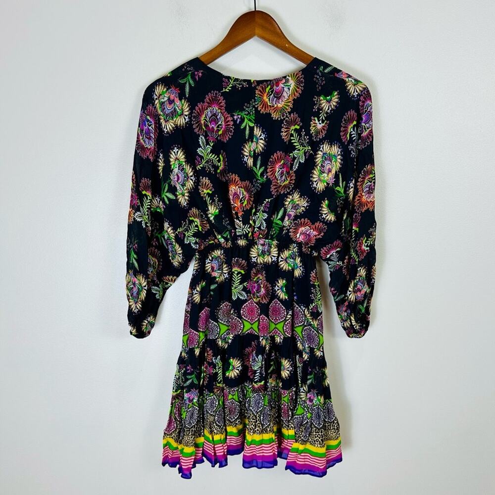 Alexis Holli Floral Mini Dress in Midnight Bloom Black Multicolor XS New - Picture 10 of 12